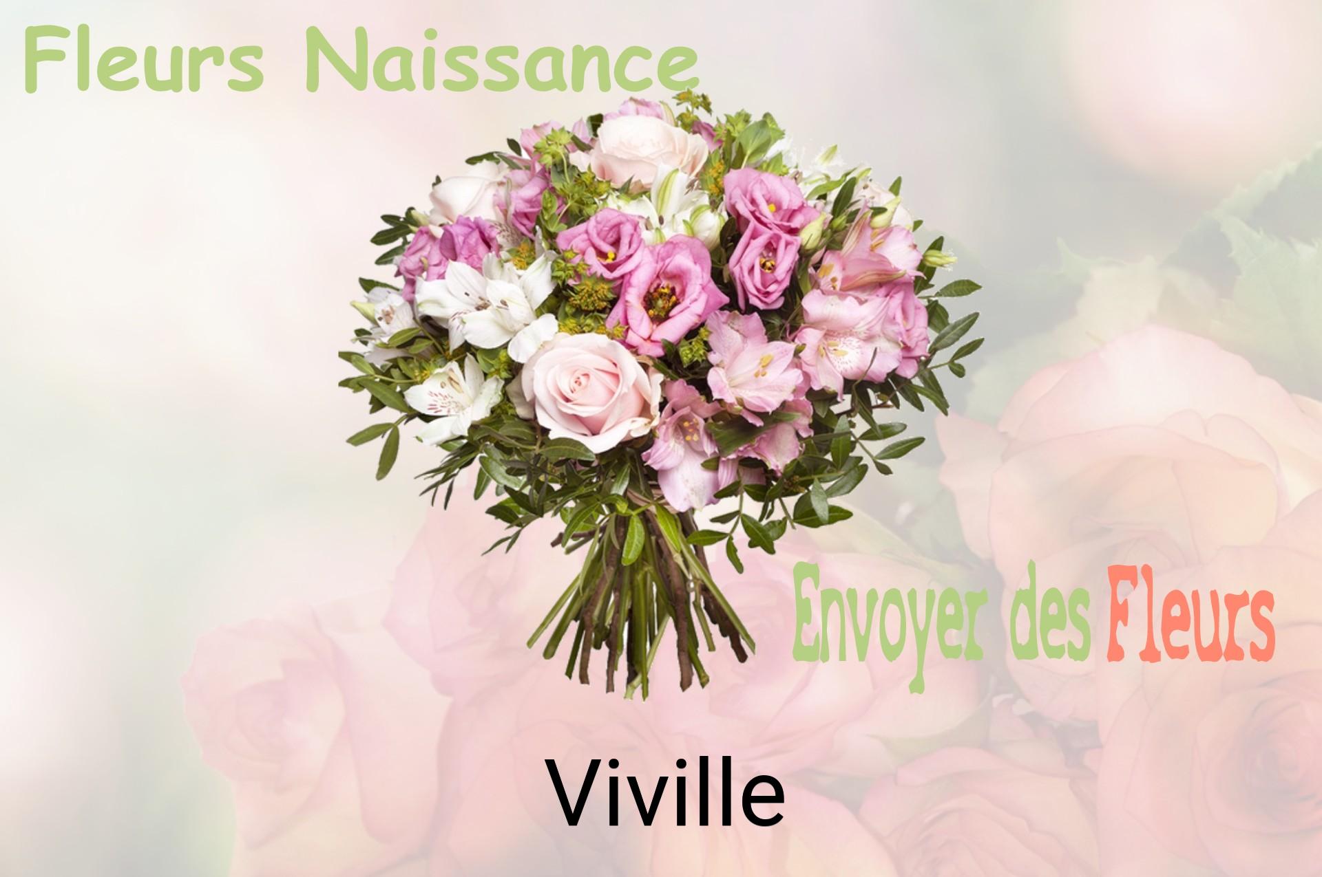 Bouquet de fleurs de naissance livré à Viville